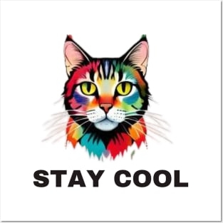 tie dye cat design Posters and Art